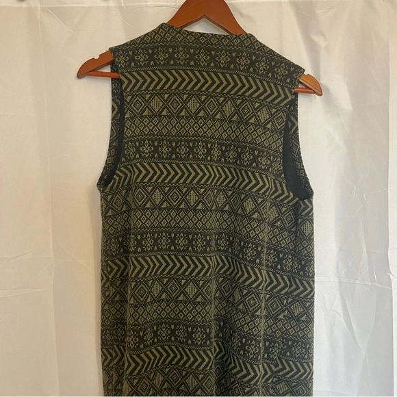 C Wonder Women’s Open Front Sleeveless Fringed Cardigan Kimono Geometric Pattern - Picture 11 of 13